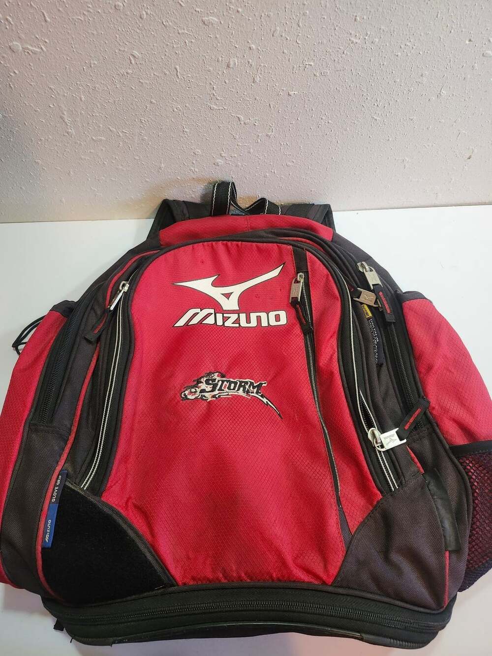 Mizuno Storm Red and Black Baseball Gear Backpack Bag